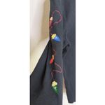 CB Causal Womens Large Christmas Holiday Reindeer Embroidered‎ Top Shirt Party Photo 2