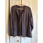 Eileen Fisher Quilted Silk Jacket – Size 1X – Plum Purple Photo 4