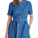 Barbour  NEW NWT Seaboard Cotton Denim Dress Blue size 8 women’s casual comfort Photo 0