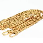NWOT 47" Iron Flat chain handbag strap Gold Photo 0