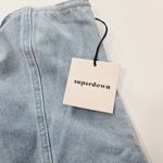 superdown  Domonique Strapless Denim Top in Denim Blue Photo 3