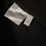 Reformation Jeans Black CELINE Ribbed Stretch Knit Wrap Dress XL Photo 8