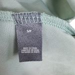 Aerie  Mint Green Crushed Velvet Strappy Tiered Ruffled Cropped V-Neck Blouse S Photo 3