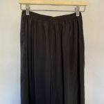 Wide leg black pants elastic waist pockets women's size XS pockets summery style Photo 2