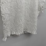 Old Navy Smocked White Short Sleeve Top Size Small Cotton Coastal Photo 2