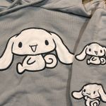 Hello Kitty Forever 21 Women XS Grey Pullover Hooded Cropped Sweater Cinnamoroll Gray Photo 1