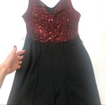 Donna Morgan  red sequin Top Jumpsuit sleeveless Size 4 Photo 5