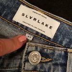 💕SLVRLAKE💕 London Crop Jeans Straight Leg High Waisted ~ Blue 24 NWOT Photo 8