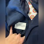 Mori Lee Madeline Gardner Bridesmaid Navy Blue Chiffon Maxi Dress Size 8 Photo 7