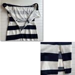 Dance & Marvel Bodycon Off Shoulder Dress Navy Blue White Size Large Stripe Photo 6