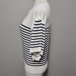 Vineyard Vines navy & white striped bell sleeve silk blend sweater size xs Photo 3