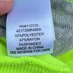 Beautees Butterfly Shirt Neon Yellow Gray Stripe Top Womens Medium Size undefined Photo 7