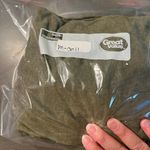 Dantelle  Women Blouse Green XL Oil Dye Ruffle Hem Stretch Top Short Sleeve Photo 9