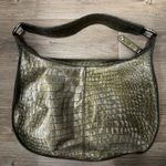 Cole Haan Green Patent Leather Crocodile Print Shoulderbag Photo 3