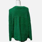 Free People NWOT  Harrison Bunny Crew Sweater Green Fuzzy Eyelash XS Photo 9