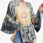 Free People ✨ Sunset Dreams Printed Bell-Sleeve Sz Medium Tunic✨ Photo 0