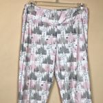Disney Parks Women’s Castle Print Pink White Gray Stretch Pull-On Leggings Photo 1