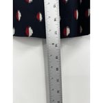 Madewell  Skirt‎ Womens Size 0 Silk Geometric Print Navy Blue Lined Mini Photo 7