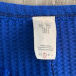 We The Free  by Free People blue waffle balloon sleeve top Photo 3