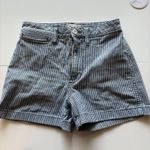 Madewell  High Rise Denim Shorts Blue White Stripe Size 25‎ Women's Casual Photo 0