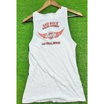 Retro Harley Davidson Tank Top Med. White Crystals Wings Red Rock Las Vegas USA Photo 6