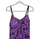 Lands' End Women's Sz 18 Swim Tankini Top Purple Paisley Beach Pool Plus Size Photo 1