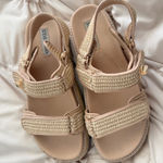 Steve Madden Tan Woven Strap Sandals Photo 0