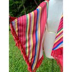 L&B  Lucky & Blessed M Western Fringe Striped Poncho Vest NWT Photo 2