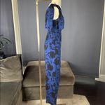 Kate Spade New York Blue Floral One-Shoulder Linen Blend Jumpsuit Size 00 NWOT Photo 2