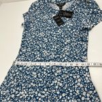 Lauren Ralph Lauren Womens Floral Stretch Jersey Tee Dress Blue White Medium NEW Photo 13