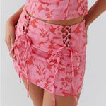 Peppermayo  Exclusive - Take A Sip Tie Mini Skirt - Cherry Blossom Photo 0