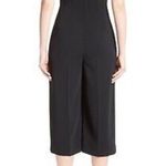 St. John  Black Split V-Neck Wide Leg Jumpsuit‎ Size 0 Photo 1