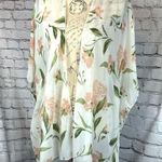 Emory park  Women's Loose Floral Super Light Kimono Blouse M Photo 4