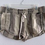 Hurley Shorts Womens Medium Gray Micro Board Low Rise Striped Surfing Beach Boho Photo 0