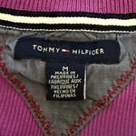 Tommy Hilfiger purple ribbed 3/4 sleeve polo shirt women's medium Photo 2