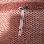 Free People  Passion Fruit Peach Fringe Sweater Alpaca Wool Large Boho Photo 7