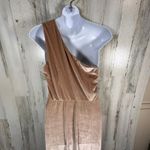 Baltic Born  Tatiana Velvet Maxi Dress L | Rose | One Shoulder | NWT Photo 6