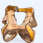 L.A.M.B. Gwen Stefani “Anika” Nude Leather Platform Heels – Size 10 Photo 6