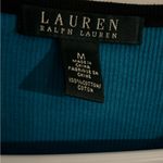 Ralph Lauren Lauren  turquoise pink black Striped Long Sleeve Top - Medium cotton Photo 2