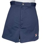 FILA Vintage Navy Blue 80's Retro Side Pockets Shorts Size 40 Comfy Casual Photo 0