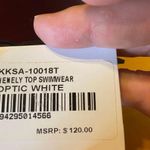 Kendall + Kylie COPY - Henley Optic White Bikini Top SZ L NWT Photo 5