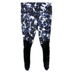 Fabletics  XL Leggings High Waisted‎ Blue Floral Print Black Contrast Ruched 1036 Photo 2