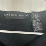 Dana Buchman Ruffle V-Neck Top Black Sparkle Knit S Photo 1