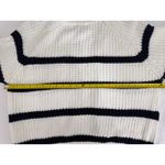 AQUA  Striped Knit Cardigan Button Front Sweater Top Cream Black‎ XXL Photo 7