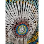 Roz & Ali  Women's Multicolored Floral‎ Crochet Scoop-Neck Sweater Size L/XL Photo 3