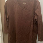 FINAL MARKDOWN Denim and company top Small Brown Photo 0