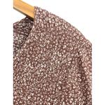 EXPRESS Babydoll Top Women's Brown Floral Smocked Y2K Urban Romantics Small Romantic Photo 2
