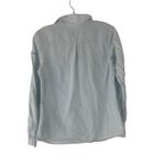 Columbia  Women‎ Size Small Baby Light Blue Linen Blend Long Sleeve Top Photo 4