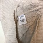 Theory Cable-knit Mini Dress Silasi Button Back Short Sleeve Oatmeal Photo 4