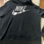 Nike Tech Funnel Neck Hooded Sweatshirt Silver Printed Logo Womens Small Photo 1